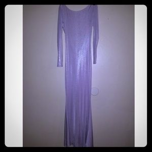 Lavender sleeve maxi dress